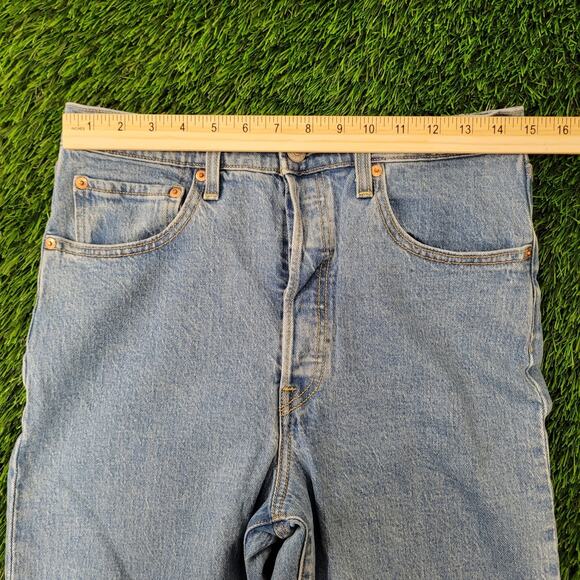 LEVIS 501 Baggy Button Fly Boyfriend Jeans Womens 2 29x26 Faded Stonewash - Picture 7 of 16